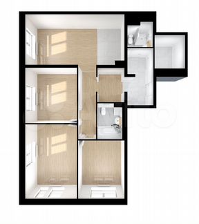 3-к квартира, 92.6 м², 22/22 эт.
