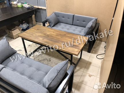 Диван для кафе и кальянных в стиле Лофт
