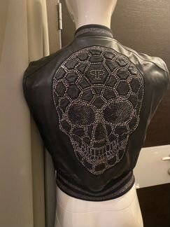 Кожаный жилет Philipp Plein Оригинал 42