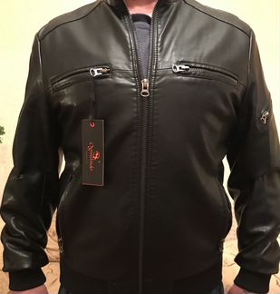 Кожаная куртка, новая. 56 размер