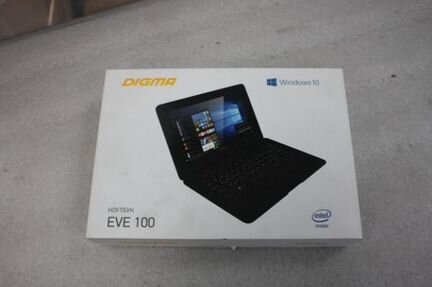 Мини ноутбук Digma EVE-100, 10.1д., 2/32 Гб Win-10