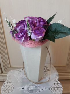 Букет из мыльных роз (15 роз)