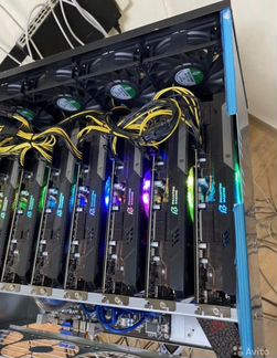 5700XT Asrock phantom gaming 8 риг 8 карт