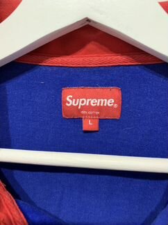 Supreme S/S Rugby Shirt Box Logo Polo Red Blue