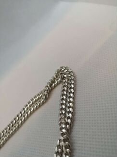 Серебряная цепь панцирная