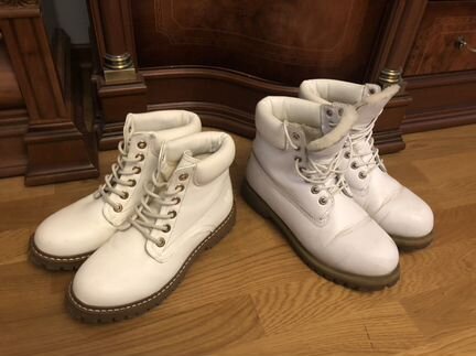 Ботинки белые женские