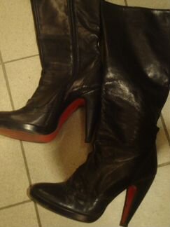 Italy) Shadey) Сапоги из лайковой кожи Люкс