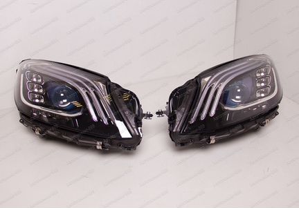 Фары на Mercedes S-klass (W 222) с блоками