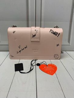 Новая женская сумка Pinko светло-розовая