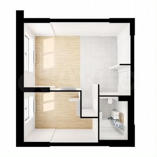 1-к апартаменты, 44.9 м², 23/28 эт.