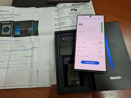 Samsung Galaxy Note 10+plus 12/256Gb Чек и Комплек