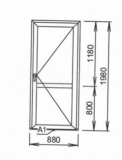 Двери пвх 640 х 2040