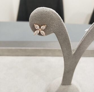 Золотые серьги брилл 1 ct 4 гр