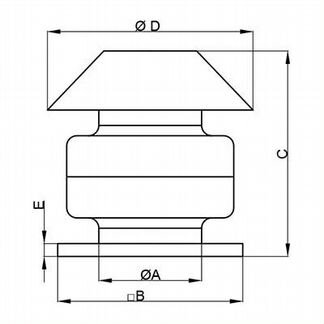 Вентилятор крышный вкв-К 250 К