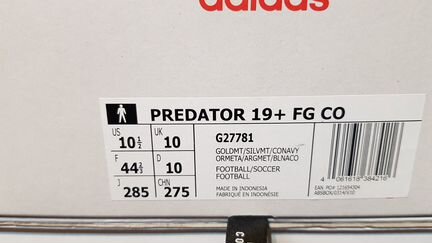Футбольные бутсы adidas predator 19+ FG CO