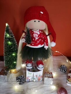 Новогодняя кукла Тильда