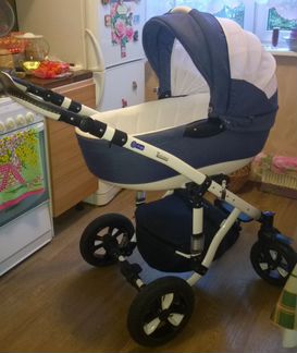 Коляска 2в1 bebe mobile toscana синяя