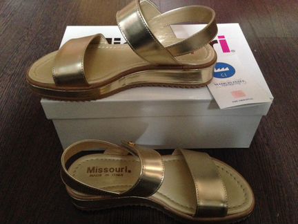 Золотые босоножки Missouri Италия кожа 34 EUR
