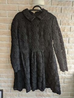 Черное кружевное платье