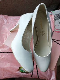 Туфли свадебные белые р.40
