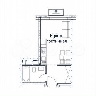 Апартаменты-студия, 24.2 м², 17/22 эт.
