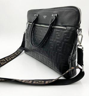 Сумка fendi Фенди мужской портфель черный