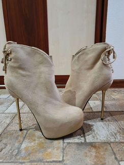 Ботильоны замшеые демисезонные