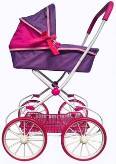 Кукольная коляска RT цвет фиолетовый-фуксия