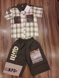 Две новые рубашки + бриджи в комплекте для мальчик