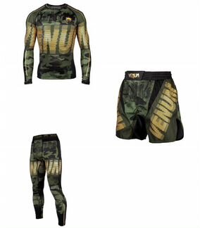 Комплект Venum Tactical Green рашгард штаны шорты