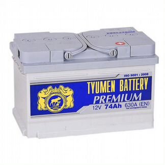 Аккумулятор Tyumen Premium 74 Ач 650А низкий
