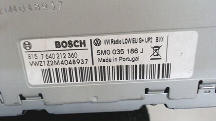 Магнитола Volkswagen Polo, 2012