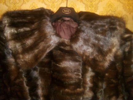 Шуба женская из лапок чернобурки