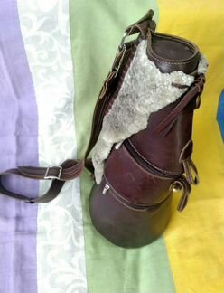 Новый тубус-сумка ручной работы Кожа. Мех. Унисекс