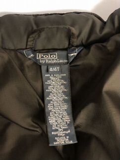 Polo ralph lauren пуховик для мальчика 4 года