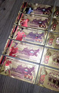 100 рублей сувенирные футбол сборная России