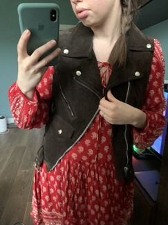 Жилет винтажный USA из замши