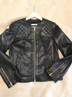 Куртка stefanel кожаная женская размер ит 42 (44 р