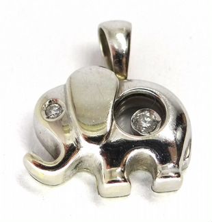 Золотой кулон Слоник