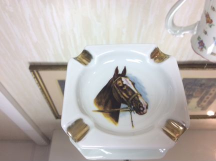 Лошадь конь винтаж антитик Лимож Limoges Франция