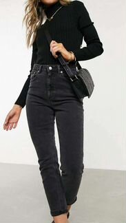 Черные джинсы слим в винтажном стиле ASOS