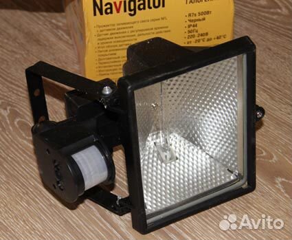 Прожектор галогенный navigator 500Вт с датч. движ