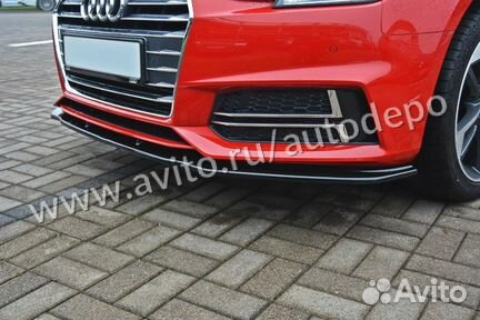Накладка на бампер Audi A4 B9 S-Line (15-19) MD V2