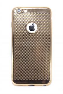 Чехол-накладка для iPhone 66S (4.7) C-case рамка перфор TPU золото