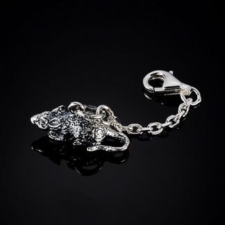 Брелок серебряный «Крыса»