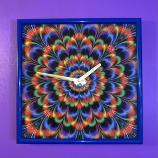 Часы настенные - Психоделический фрактал