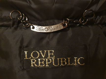 Черное пальто Love Republic, размер 42