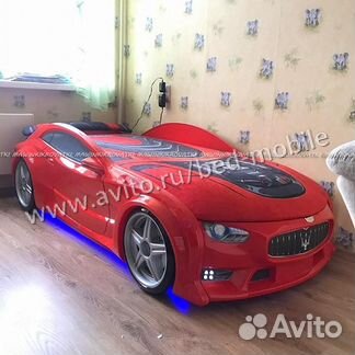 Кровать пластиковая 3D NEO Мазератти красный