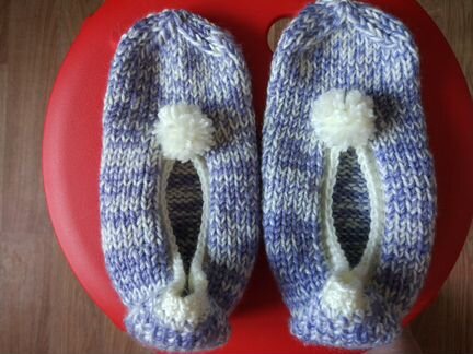 Тапочки вязанные