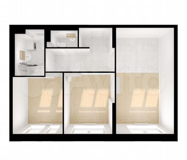 2-к квартира, 55 м², 26/33 эт.